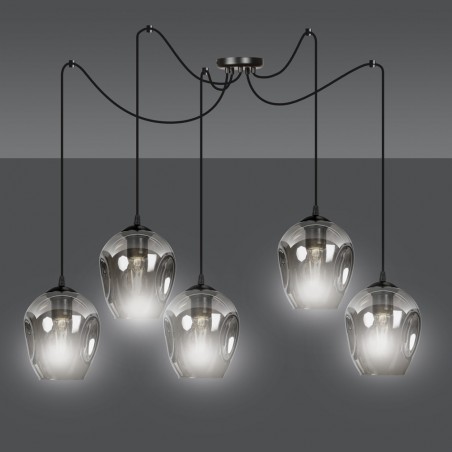 Lampe de suspension Maranto Graphite (5 lumières)