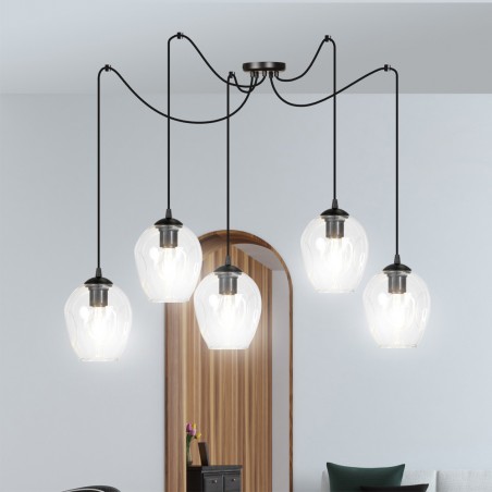 Lampe de suspension Maranto Transparent (5 lumières)