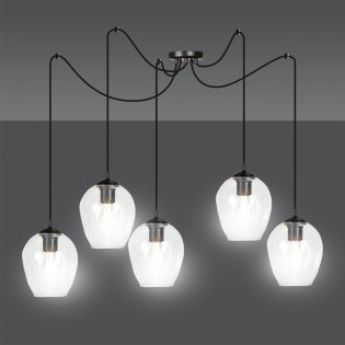Lampe de suspension Maranto Transparent (5 lumières)