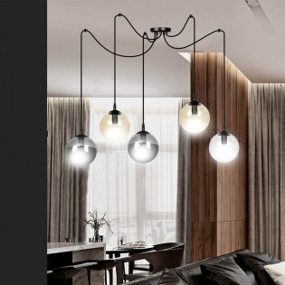 Lampe de suspension Fedora Mix (5 lumieres)
