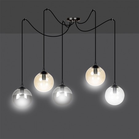Lampe de suspension Fedora Mix (5 lumieres)