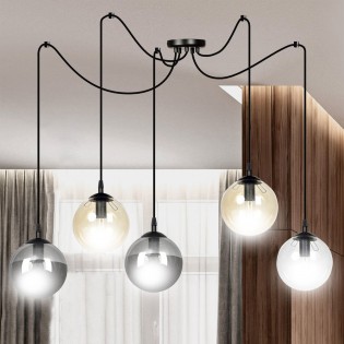 Lampe de suspension Fedora Mix (5 lumieres)