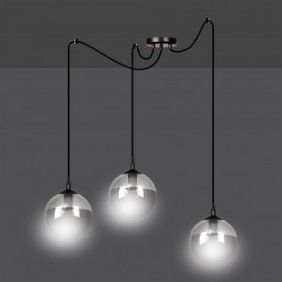 Lampe de suspension Fedora Graphite (3 lumieres)