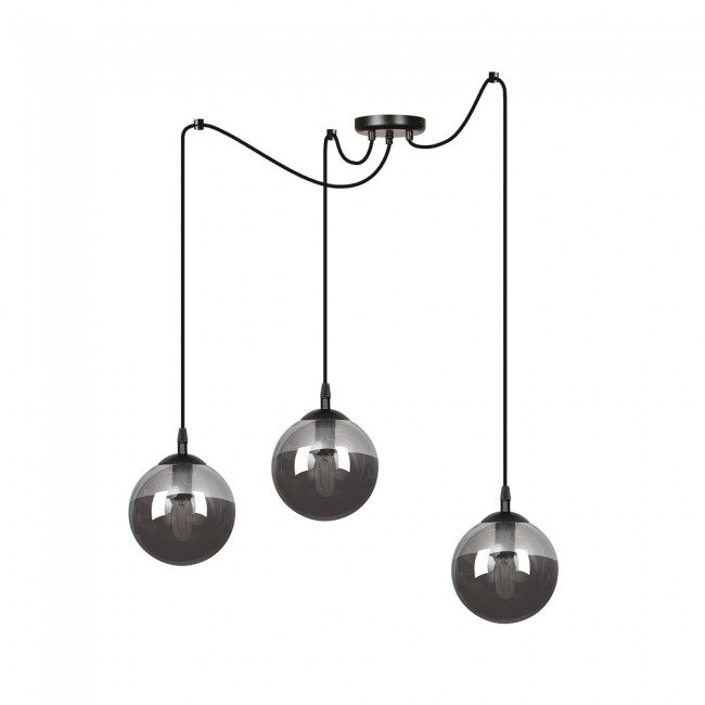Lampe de suspension Fedora Graphite (3 lumieres)