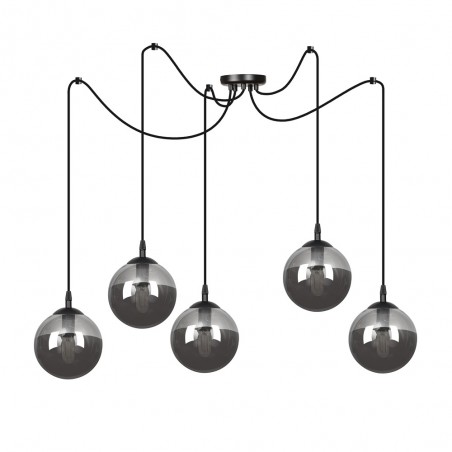 Lampe de suspension Fedora Graphite (5 lumieres)