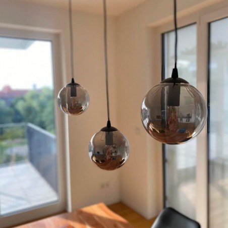 Lampe de suspension Fedora Graphite (5 lumieres)