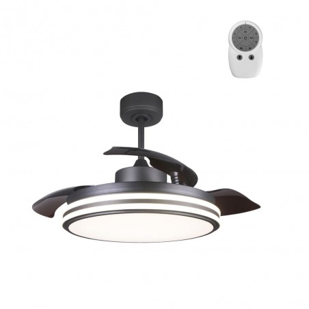 Ventilateur LED avec pales pliantes Garin Noir CCT (35W)