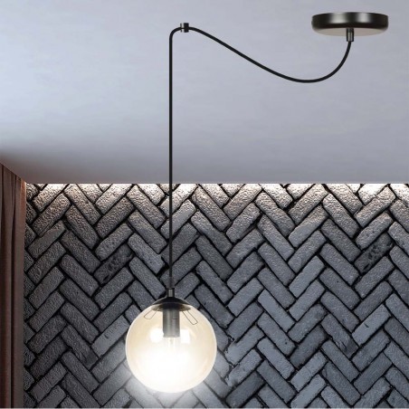 Lampe de plafond Fedora Ambre