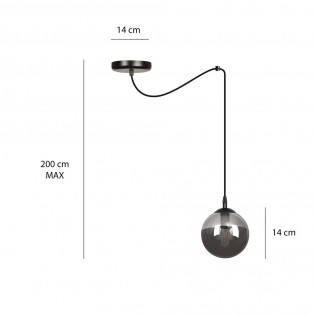 Lampe de plafond Fedora Ambre
