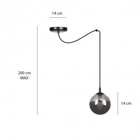 Lampe de plafond Fedora Ambre