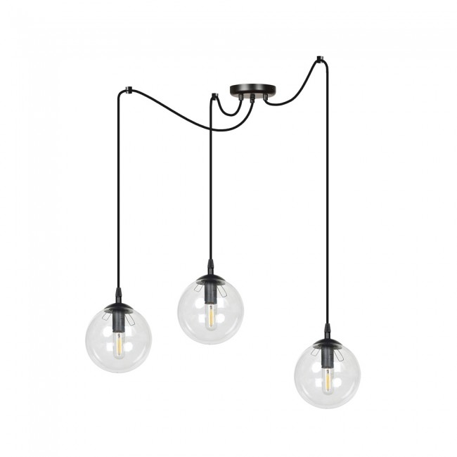 Lampe de suspension Fedora Transparent (3 lumieres)