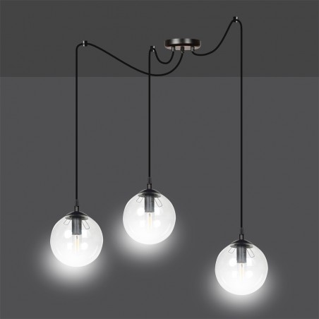 Lampe de suspension Fedora Transparent (3 lumieres)