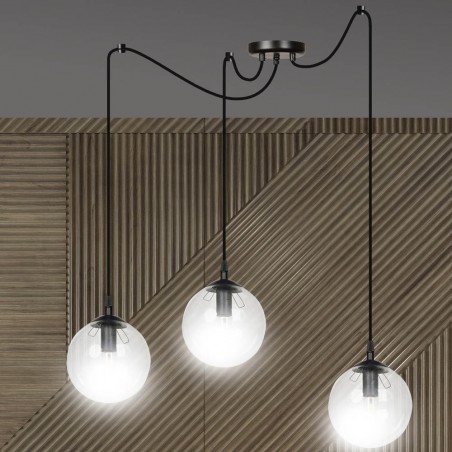 Lampe de suspension Fedora Transparent (3 lumieres)