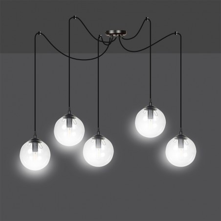 Lampe de suspension Fedora Transparent (5 lumieres)