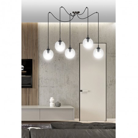 Lampe de suspension Fedora Transparent (5 lumieres)