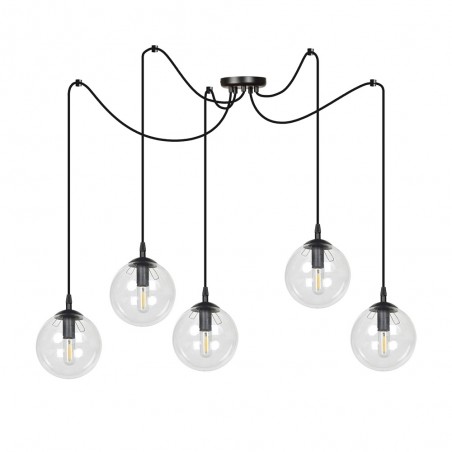 Lampe de suspension Fedora Transparent (5 lumieres)