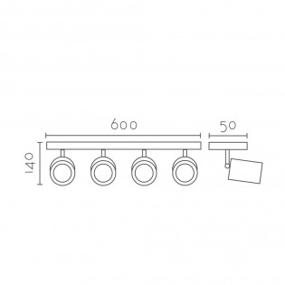 Reglette de plafond Sella (4 Lumieres)