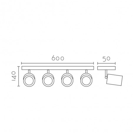 Reglette de plafond Sella (4 Lumieres)
