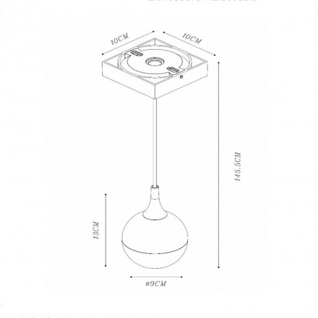Lampe de suspension pour bains Favori