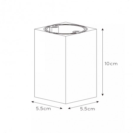Spot de plafond á LED Delto Carre (5W)