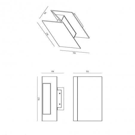 Applique á LED pour exterieur Swindon (16W)