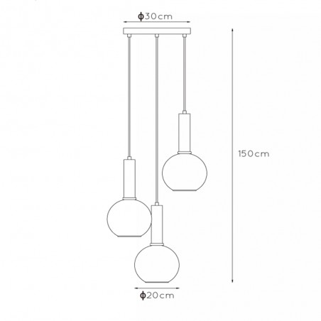 Lampe de suspension Marius (3 lumieres)