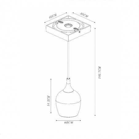 Lampe de plafond pour bains Preston