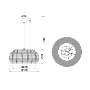 Lampe de plafond Inga