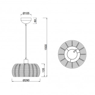 Lampe de suspension Inga