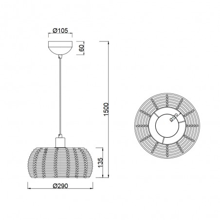 Lampe de suspension Inga
