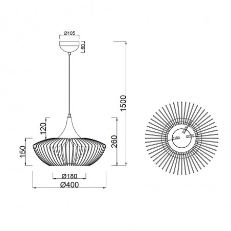 Lampe de plafond Colino