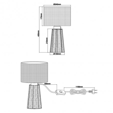 Lampe á poser Straw