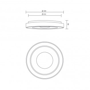 Plafonnier á LED Arco Dimmable (22W)