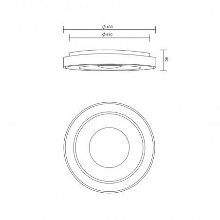 Plafonnier á LED Arco Dimmable (22W)