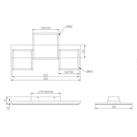 Plafonnier á LED Harper Dimmable (30W)