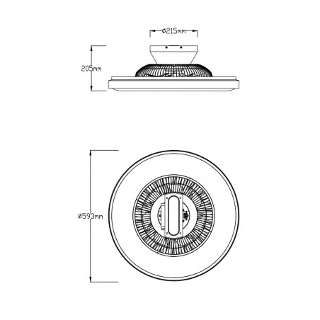 Ventilateur Plafonnier LED Halmstad (39.6W)