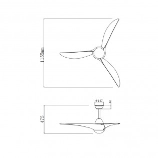 Ventilateur de plafond á LED Alesund CCT (20W)