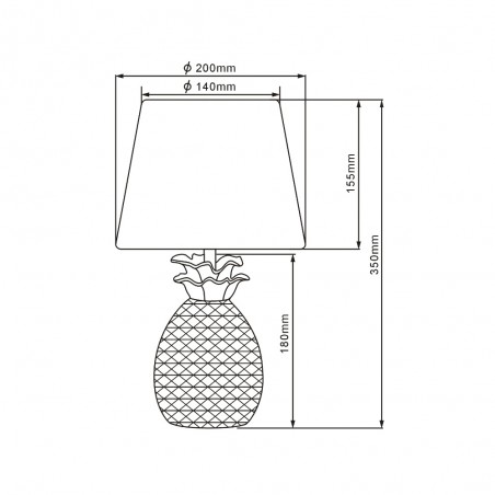 Lampe á poser Pineapple