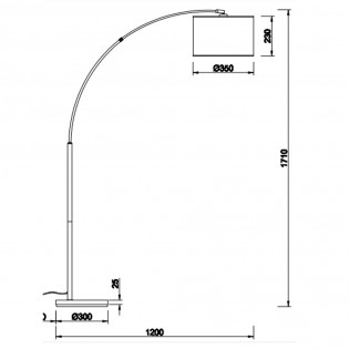 Lampadaire Arco Burton