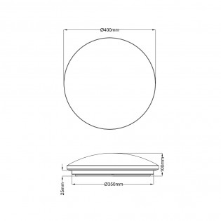 Applique á LED Lunar Dimmable (22W)