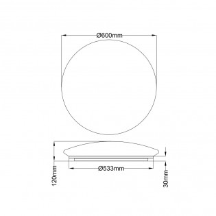 Plafonnier á LED Lunar Dimmable (40W)