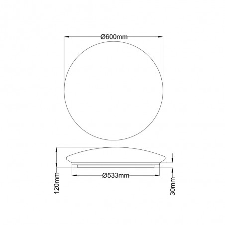 Plafonnier á LED Lunar Dimmable (40W)