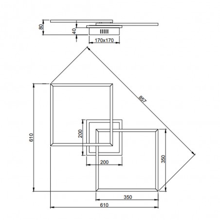 Plafonnier Led Arribo II (36W)
