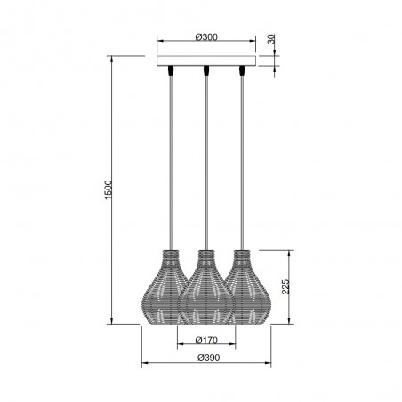 Lampe de suspension Sprout (3 lumieres)