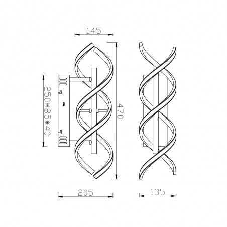Applique Murale á LED Sequence Dimmable (22W)