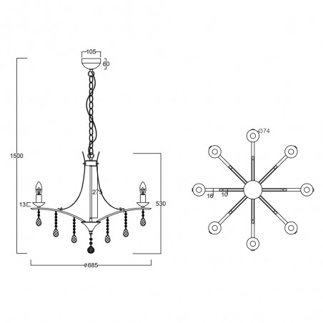 Lustre Lucerna (8 lumieres)