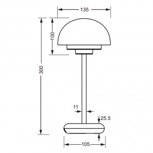Lampe a poser Led Elliot (2W)