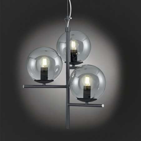 Lampe de plafond Pure Fumé (3 lumieres)