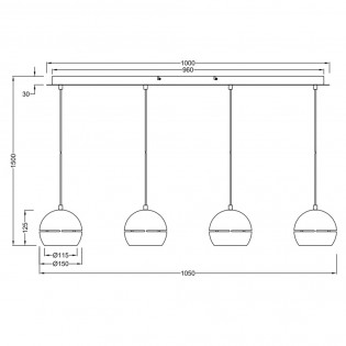 Lampe de plafond Fletcher