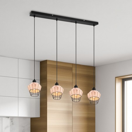 Regletté de plafond Borka (4 lumieres)